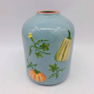Blue Ceramic Fruit Vase