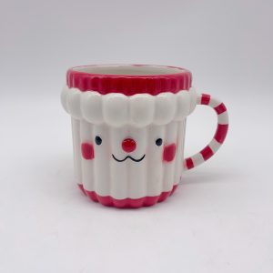 Blue Ceramic Santa Mug