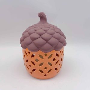 Brown Ceramic Pinecone Lantern