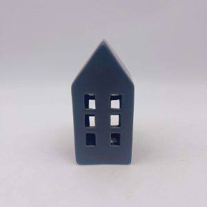 Ceramic Black Christmas House Lantern