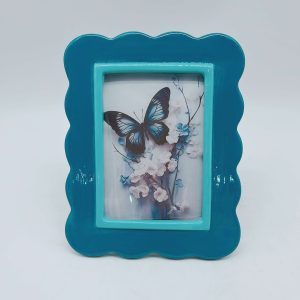 Ceramic Blue Photo Frame Elegant Decor Display