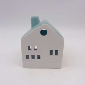 Ceramic Blue Rooftop Christmas House Decor