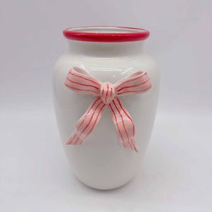 Ceramic Bowknot Vase Elegant Decor Piece