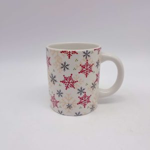 Ceramic Cup Snowflake Design