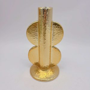 Ceramic Gold-Plated Candle Holder