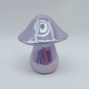 Ceramic Purple Mushroom Decor Piece
