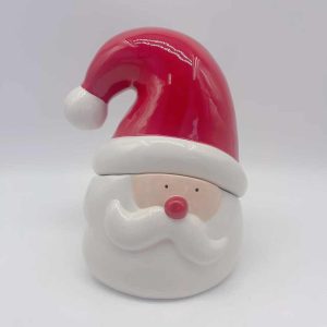 Ceramic Santa Claus Jar Holiday Decor