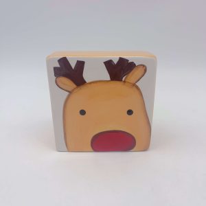 Ceramic Square Deer Figurine Decor