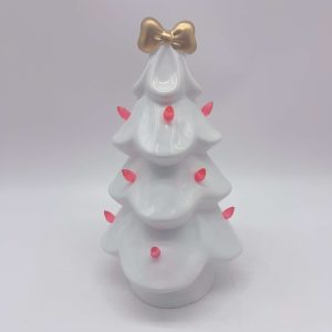 Ceramic White Bow Christmas Decoration Ornament