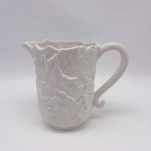 Ceramic White Maple Leaf Halloween Teapot Vase
