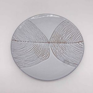 Gray White Mid-Temperature Ceramic Round Plate
