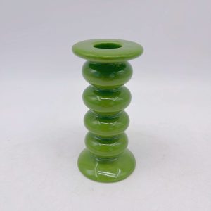 Green Ceramic Long Taper Candle Holder
