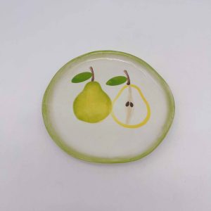 Green Ceramic Round Plate Example