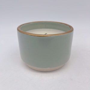 Green Ceramic Wax Cup with Wax Pouring Function