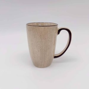 Large Beige Ceramic Mug