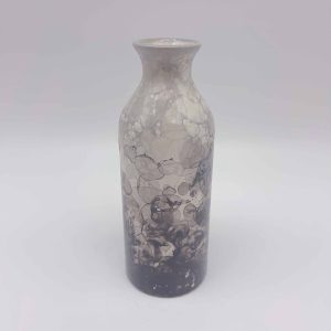 Large Black Ceramic Bubble Glaze Vase