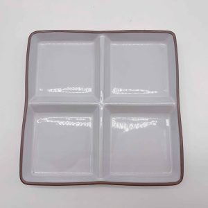 Large Blue White Ceramic Square Plate