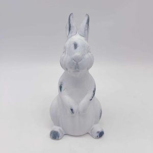 Large Gradient Black Ceramic Rabbit Figurine