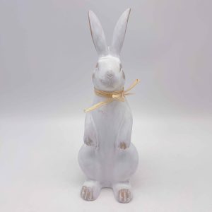 Large Gradient White Ceramic Rabbit Figurine