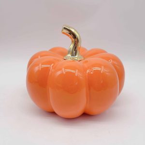 Large Orange Ceramic Pumpkin Decor