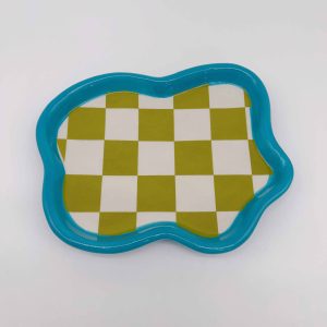 Large Red Ceramic Square Jewelry Box