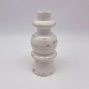Large White Ceramic Candle Holder