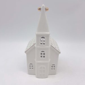 Large White Ceramic Christmas House