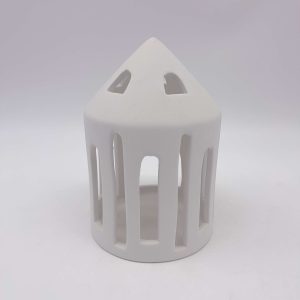 Large White Ceramic Christmas House Lantern