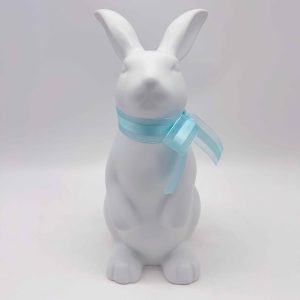Large White Ceramic Rabbit Figurine