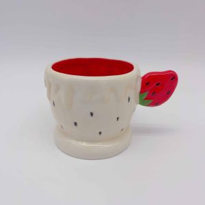 Medium Ceramic Strawberry Ice Cream Cup