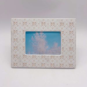 Orange Ceramic Checkered Pattern Frame