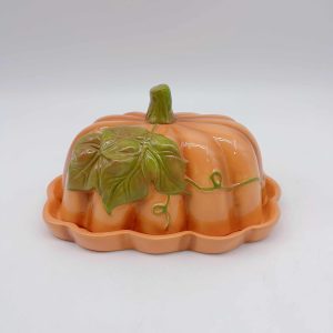 Orange Ceramic Halloween Plate Set