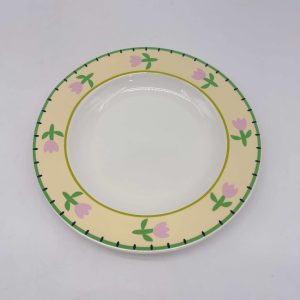 Pale Yellow Ceramic Tulip Plate