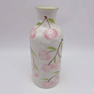Peach Painted Ceramic Vase