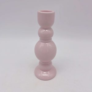 Pink Rectangular Ceramic Candle Holder
