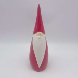 Rectangular Ceramic Santa Claus Figurine Red Christmas Decor
