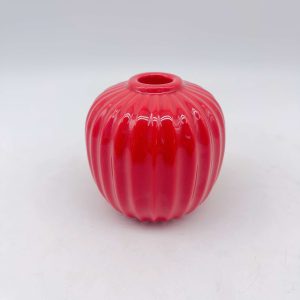 Red Glossy Ceramic Candle Holder