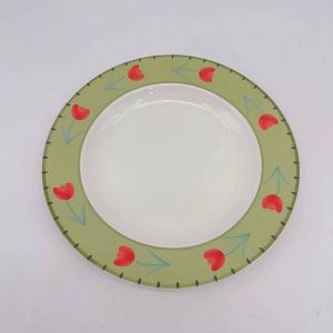 Red Tulip Ceramic Plate