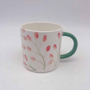 Round Orange Fruit Ceramic Halloween Cup