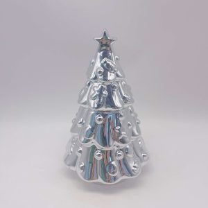 Silver Ceramic Christmas Tree Decor