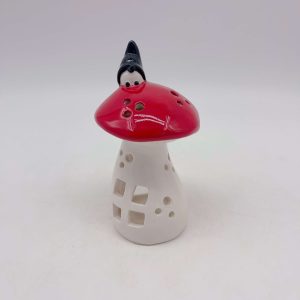 Small Ceramic Mushroom Cutout Ornament