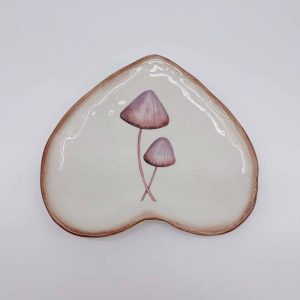 Small Ceramic Mushroom Plate New Design
