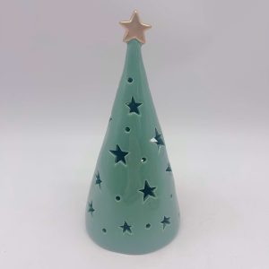 Small Green Ceramic Christmas Lantern