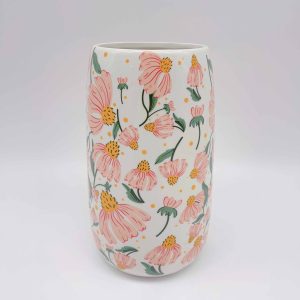 Small Pink Ceramic Floral Vase
