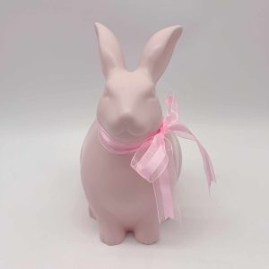 Small Pink Ceramic Rabbit Figurine