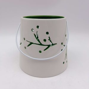 Small White Ceramic Branch Lantern