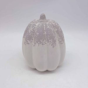 Small White Gradient Ceramic Pumpkin Decor