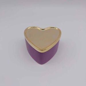 Striped Pink Bow Ceramic Round Jewelry Dish