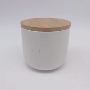 White Ceramic Candle Jar Cup