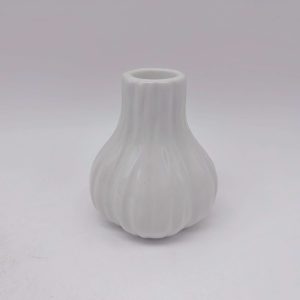 White Ceramic Garlic Candle Holder